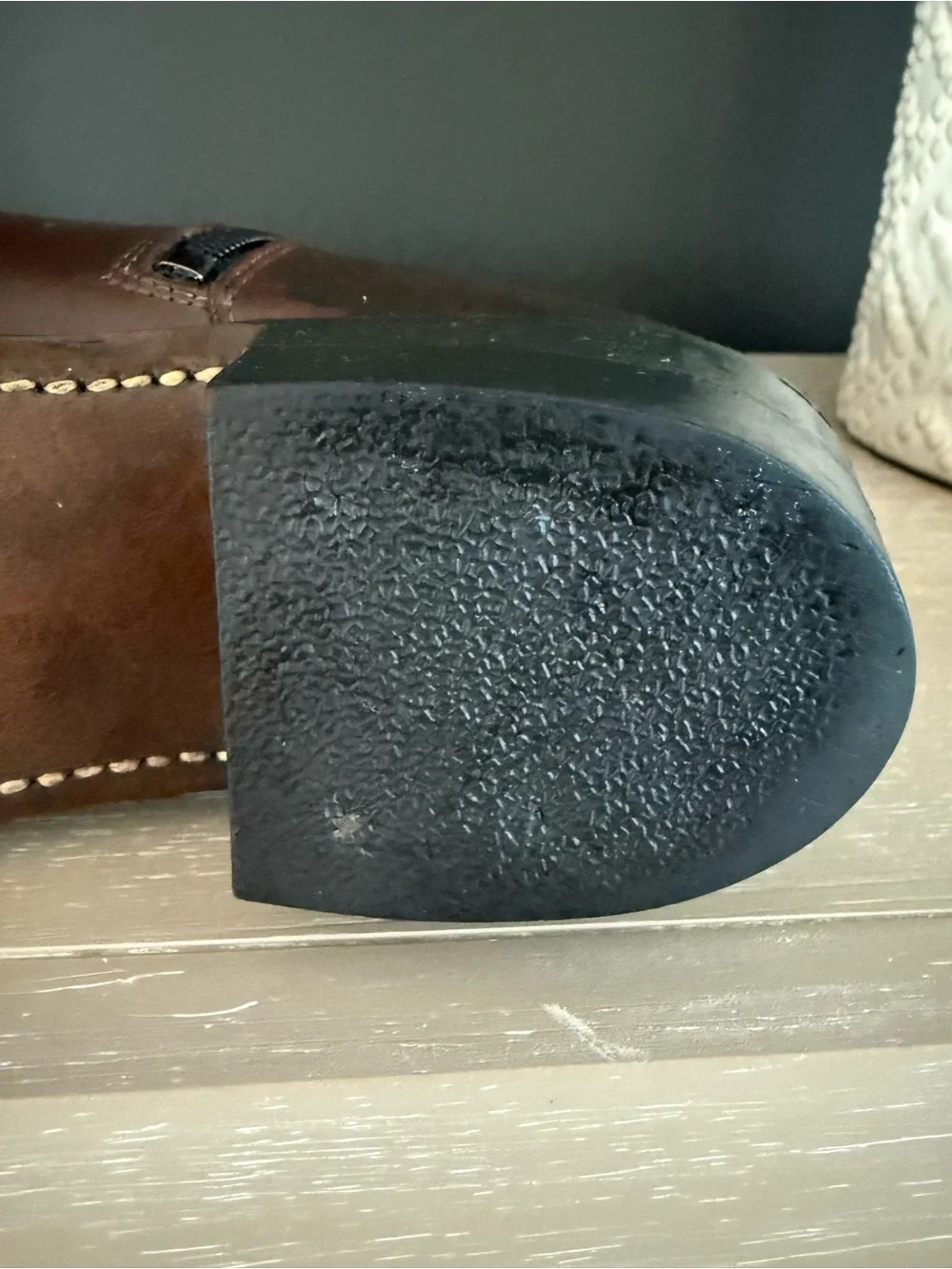 Men's Leather Ankle Boot Size 10.5 Dark Brown Boots With 7.5